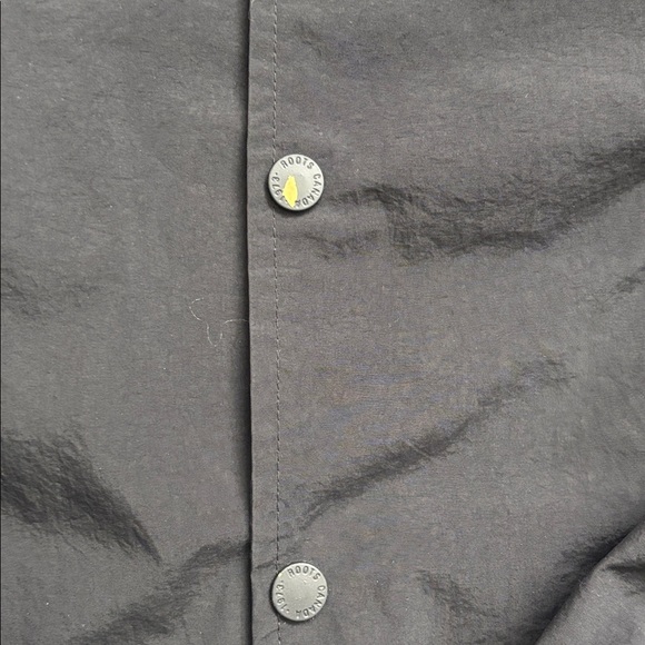 Roots | Black Varsity Jacket With White Striped Collar and Cuff Size Small - Picture 4 of 14